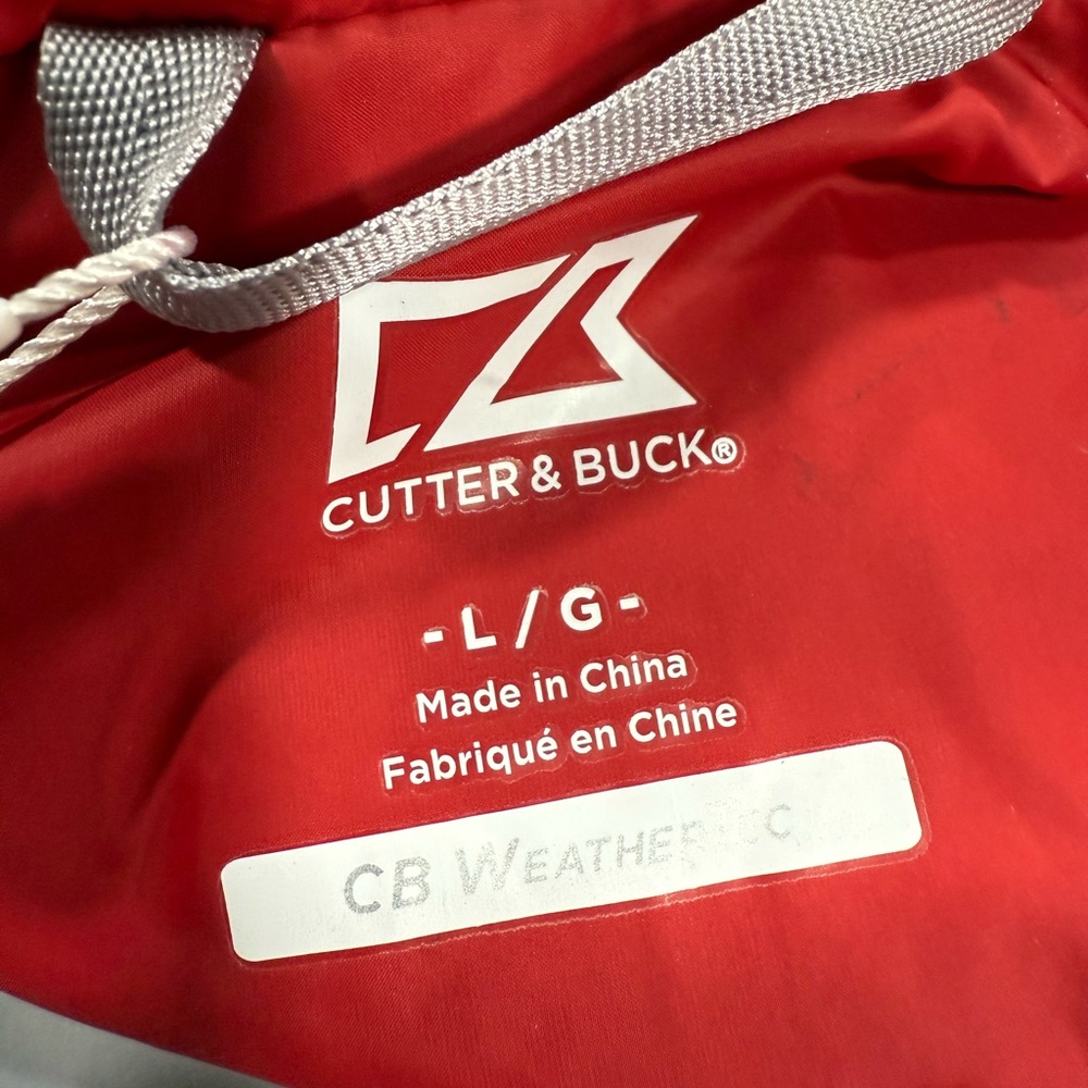 NWT Cutter & Buck Red Quilted Puffer Vest Size Large - Picture 9 of 9